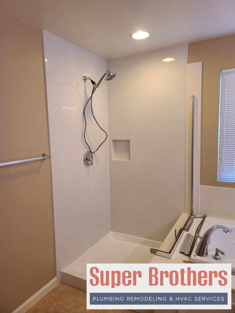 new shower installation