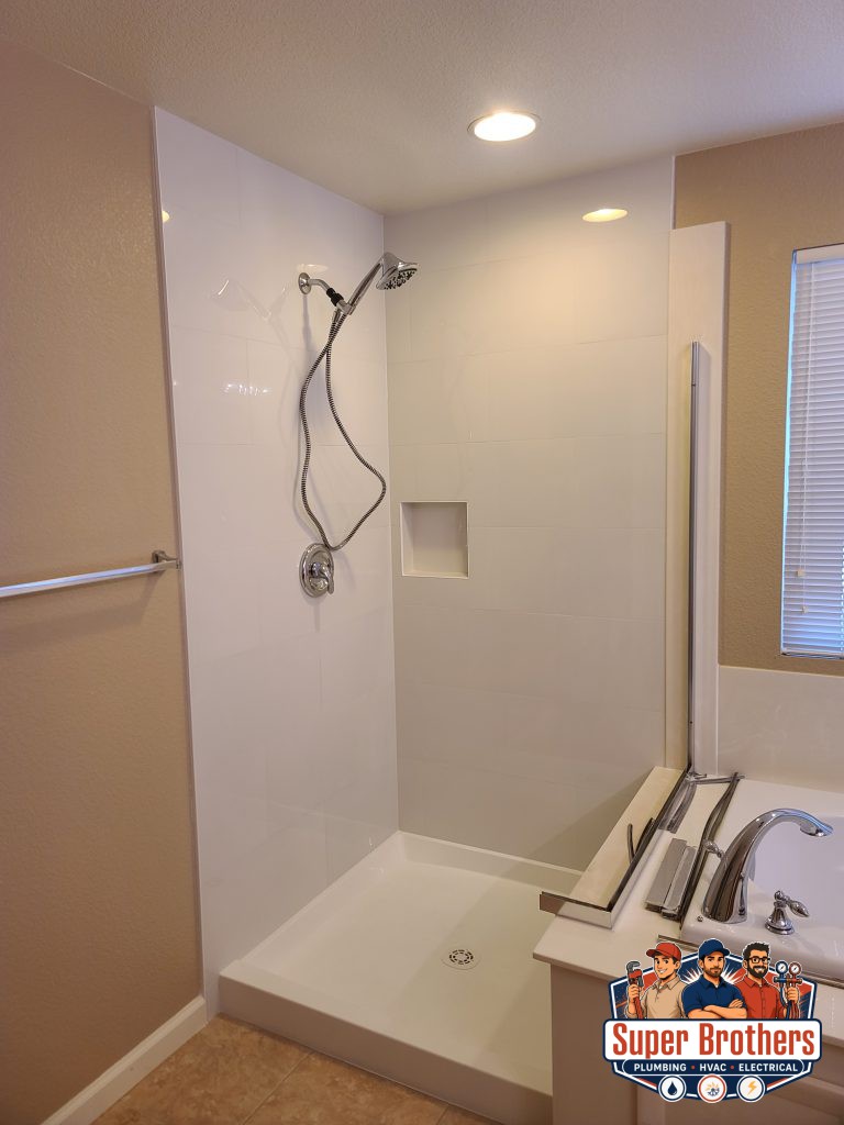 new shower installation