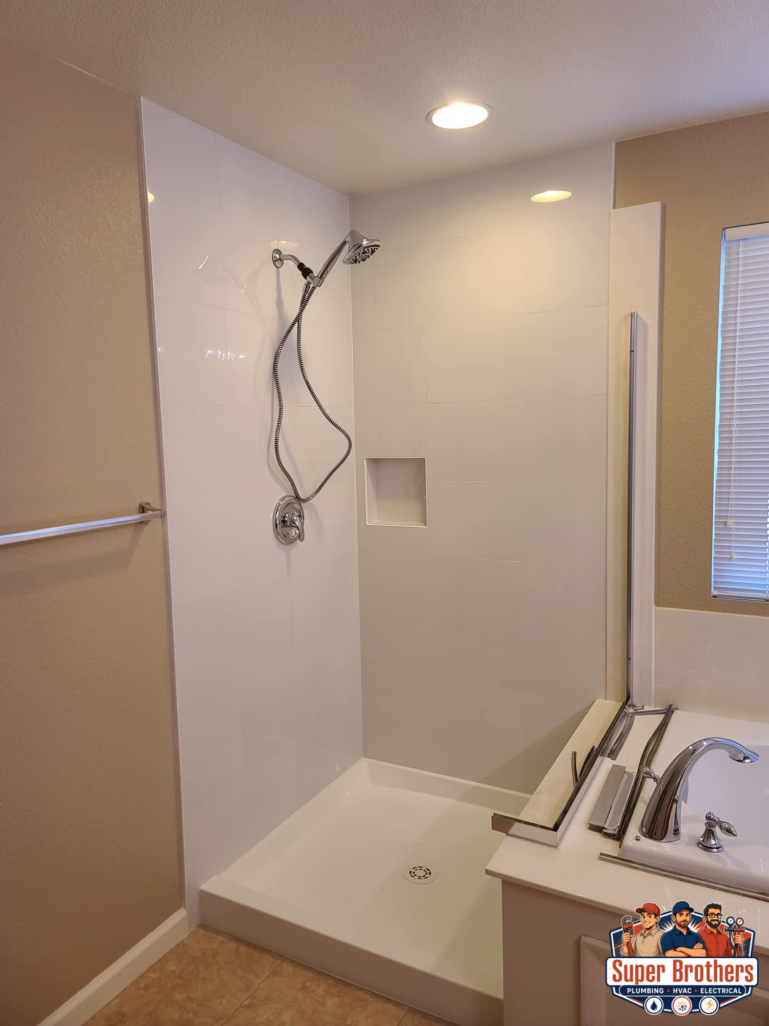 new shower installation
