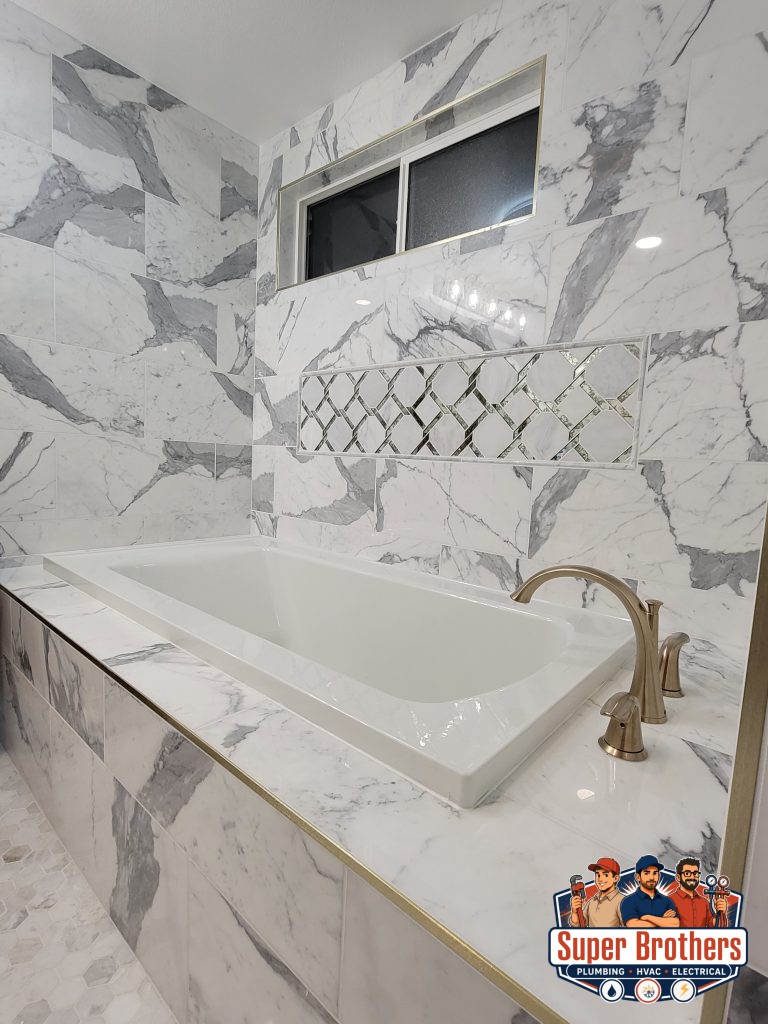 new built-in bathtub