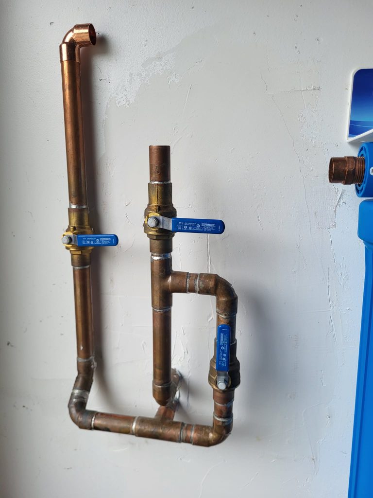 install main shut off valve for a filtration system
