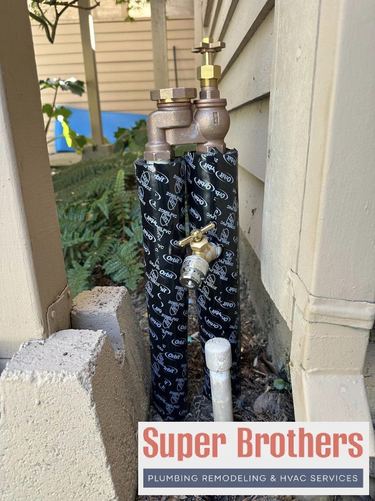 installing a backflow preventer on the hose bib