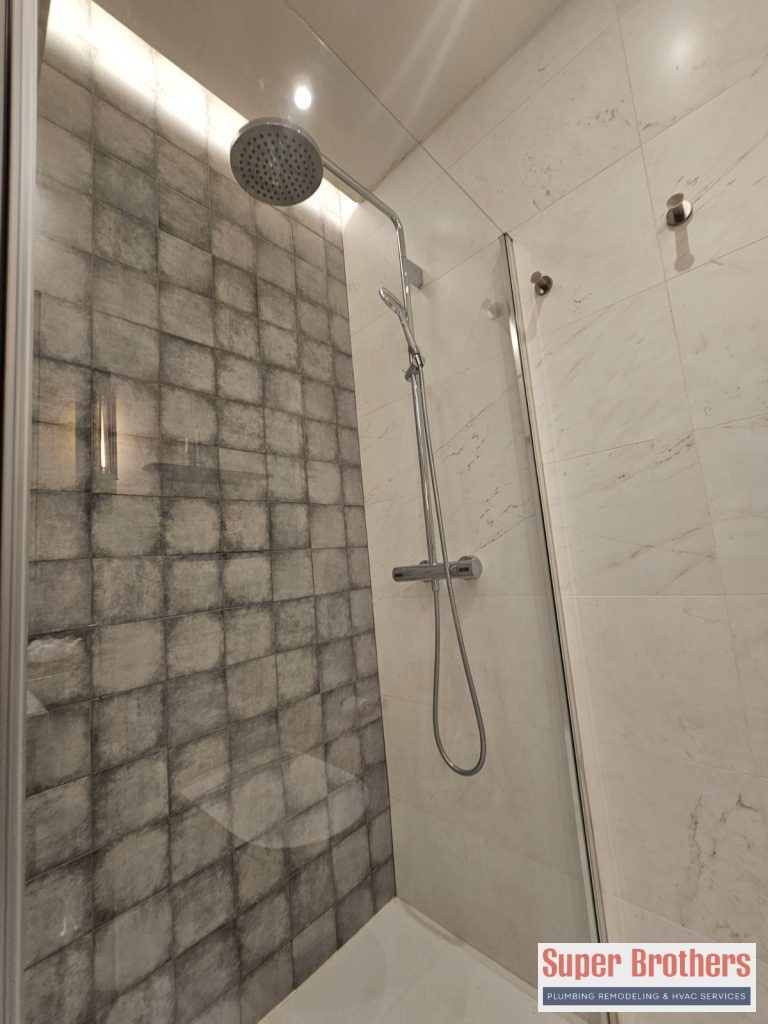 installation of new shower doors