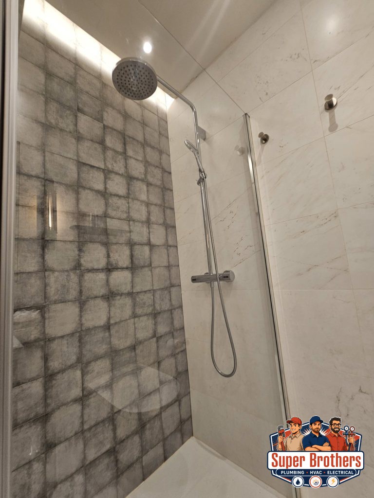 installation of new shower doors