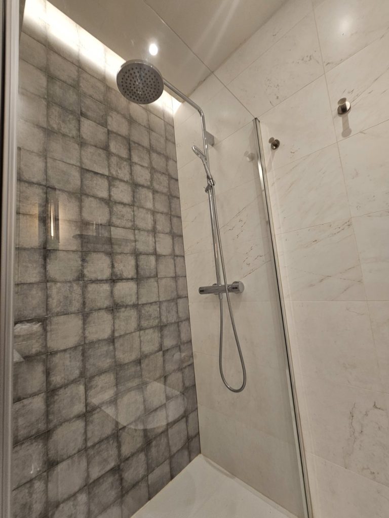 installation of new shower doors