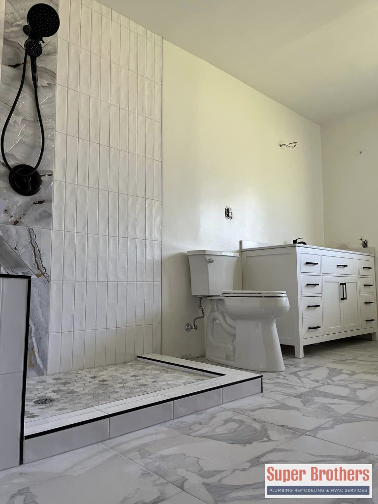 shower pan installation