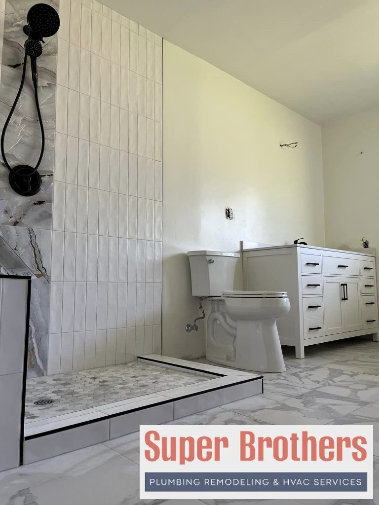 shower pan installation