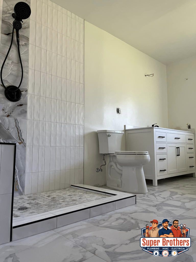 shower pan installation