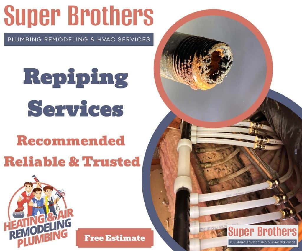 Local repiping services PEX and Copper