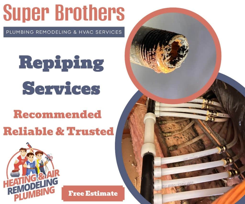 Local repiping services PEX and Copper