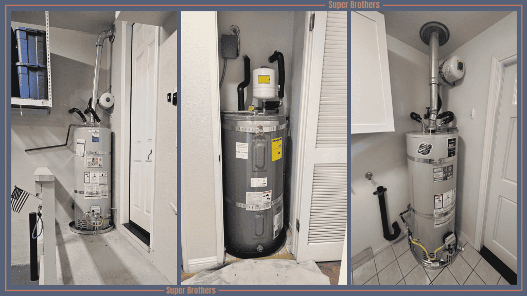 water heater collage