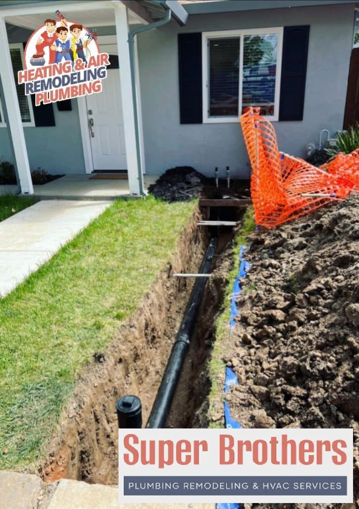 sewer line with clean out in roseville ca