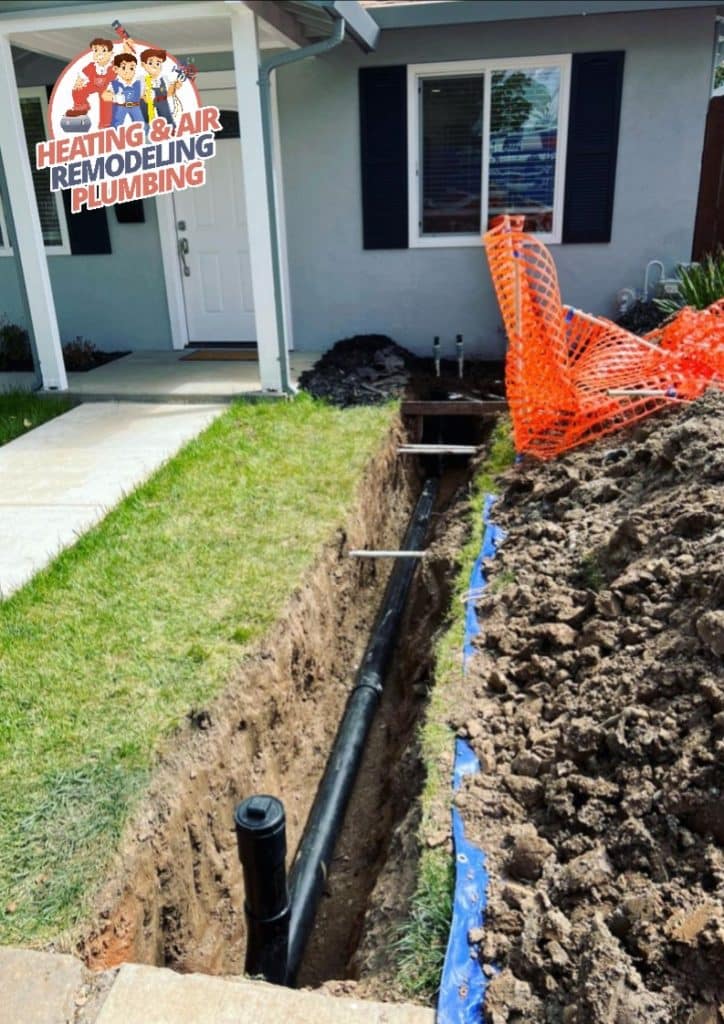 sewer line with clean out in roseville ca