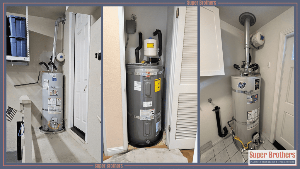 water heater collage