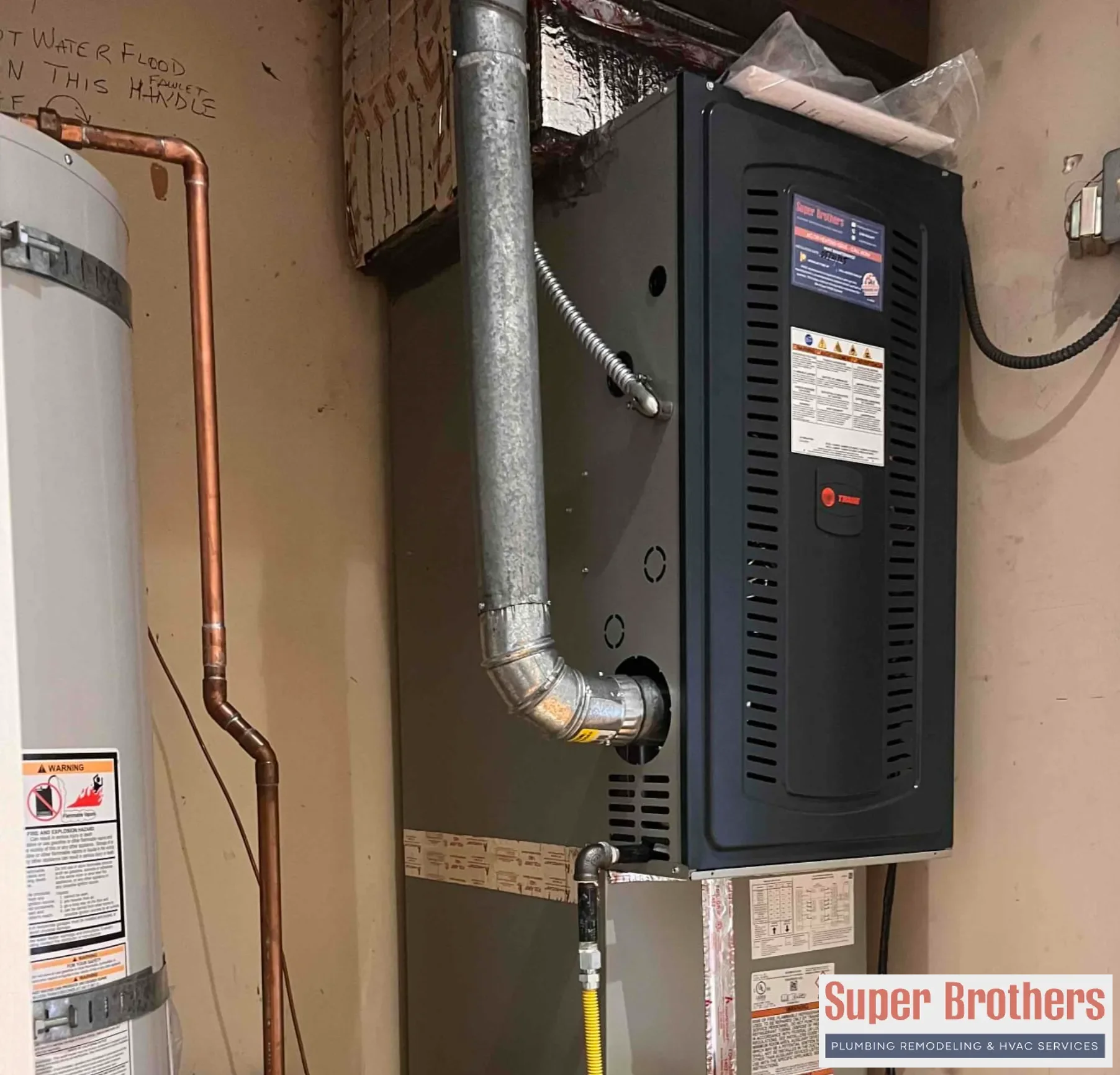 air conditioner condenser in a Sacramento backyard