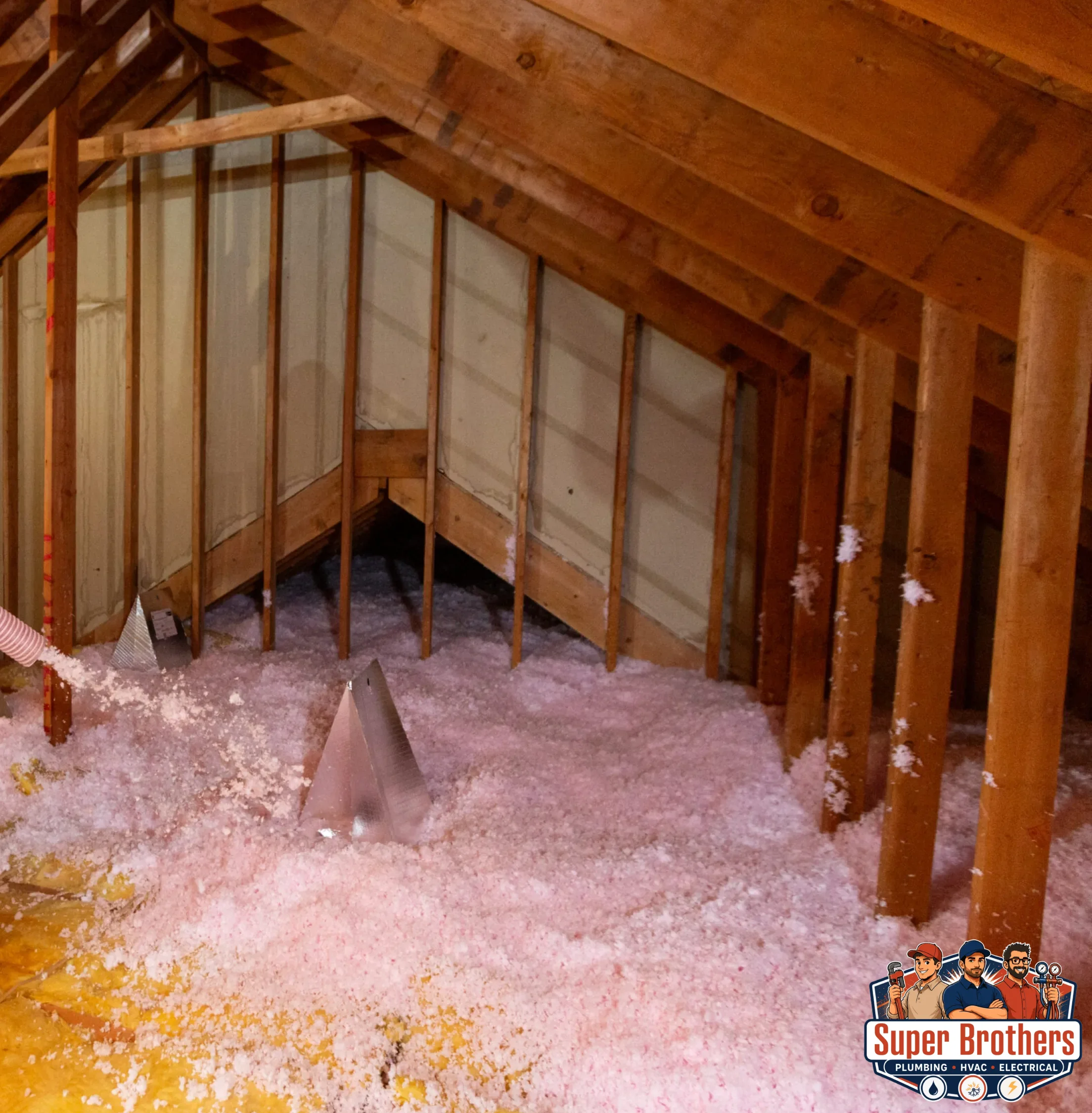 Blown-in insulation repairs this entire chain reaction by fortifying the attic into a consistent thermal container