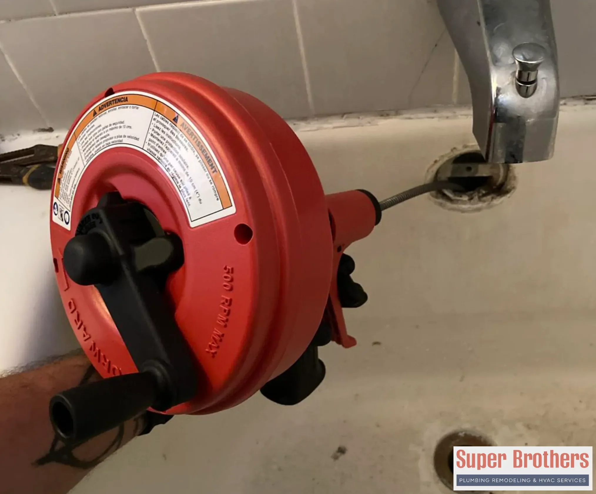 super brothers cleaning clogged bathtub drain