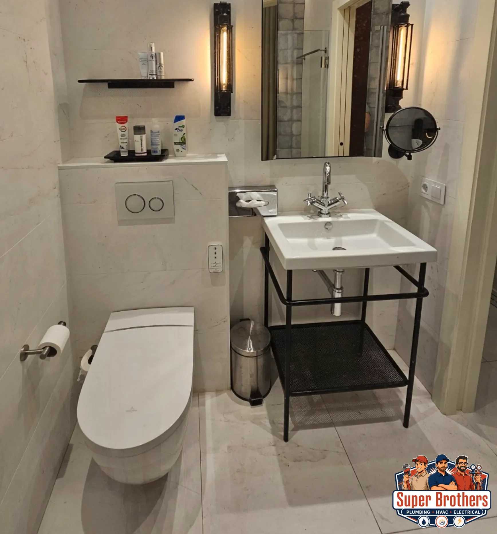 Modern Toilet being installed
