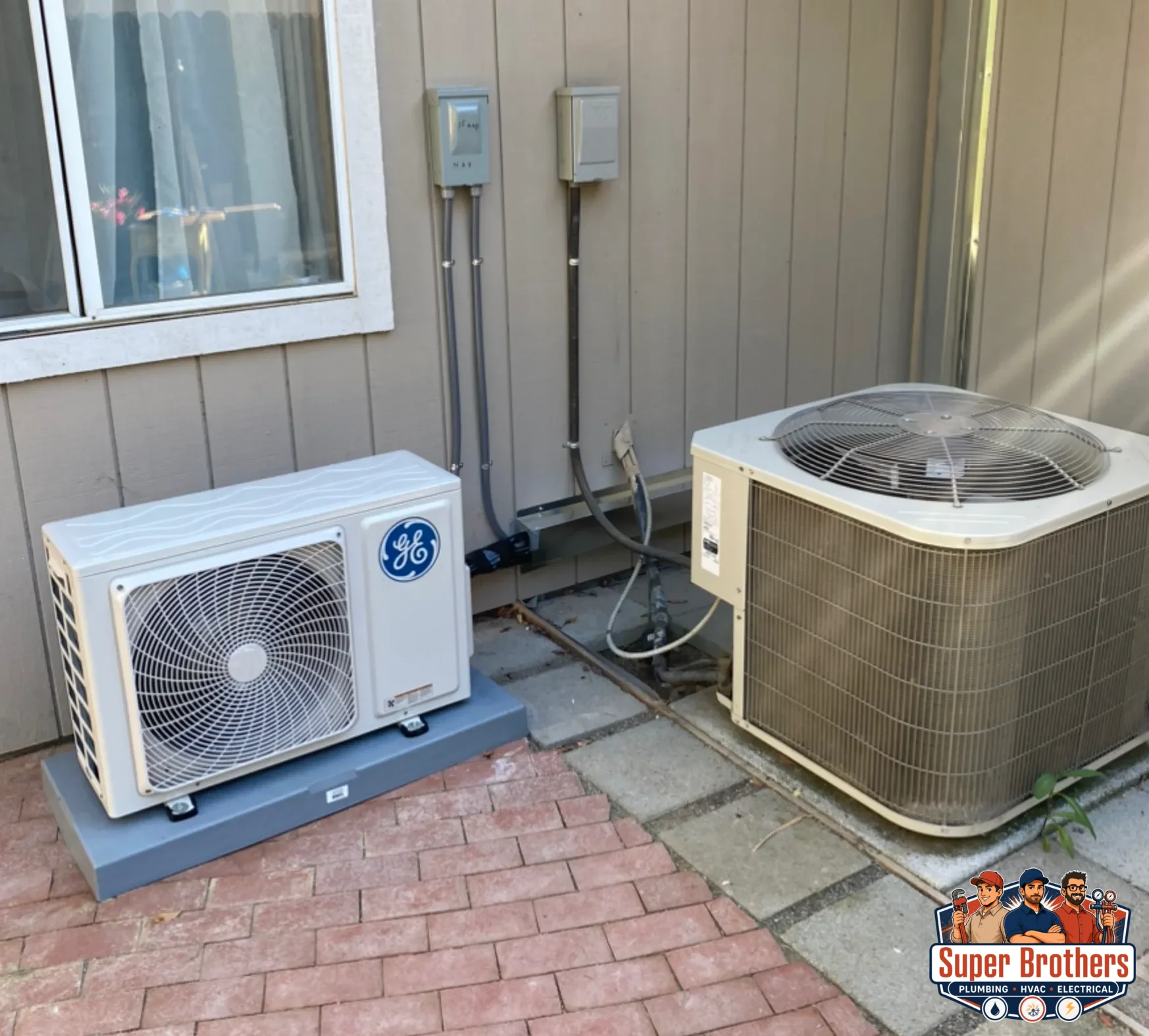 Wall mounted HVAC unit planned during new construction
