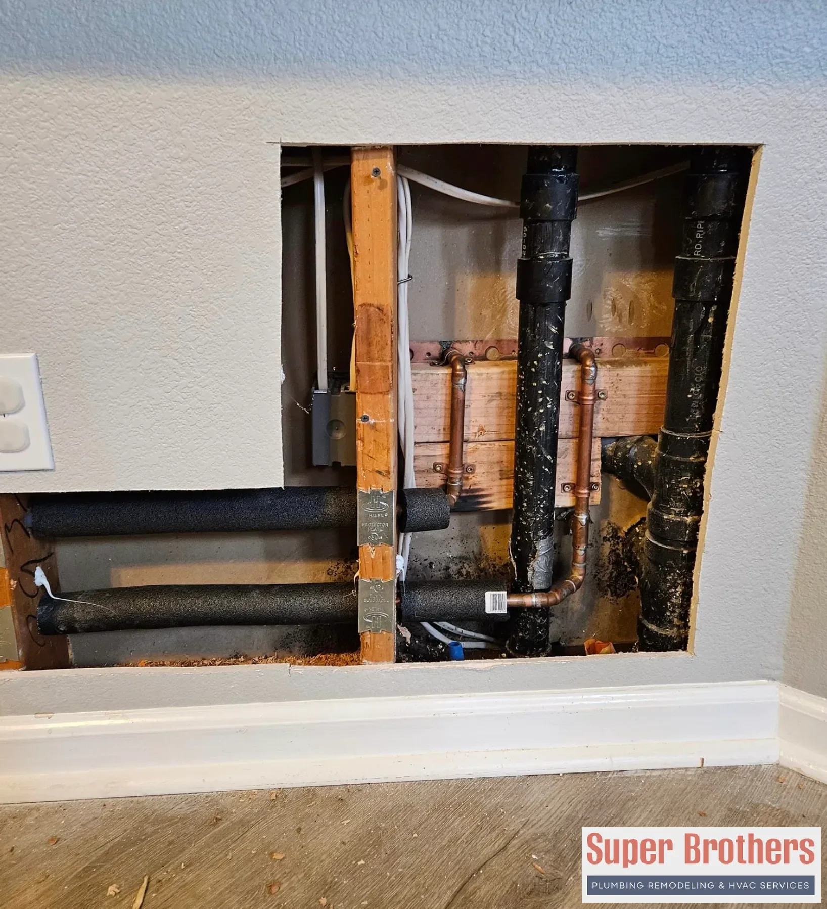 open walls during full home repipe
