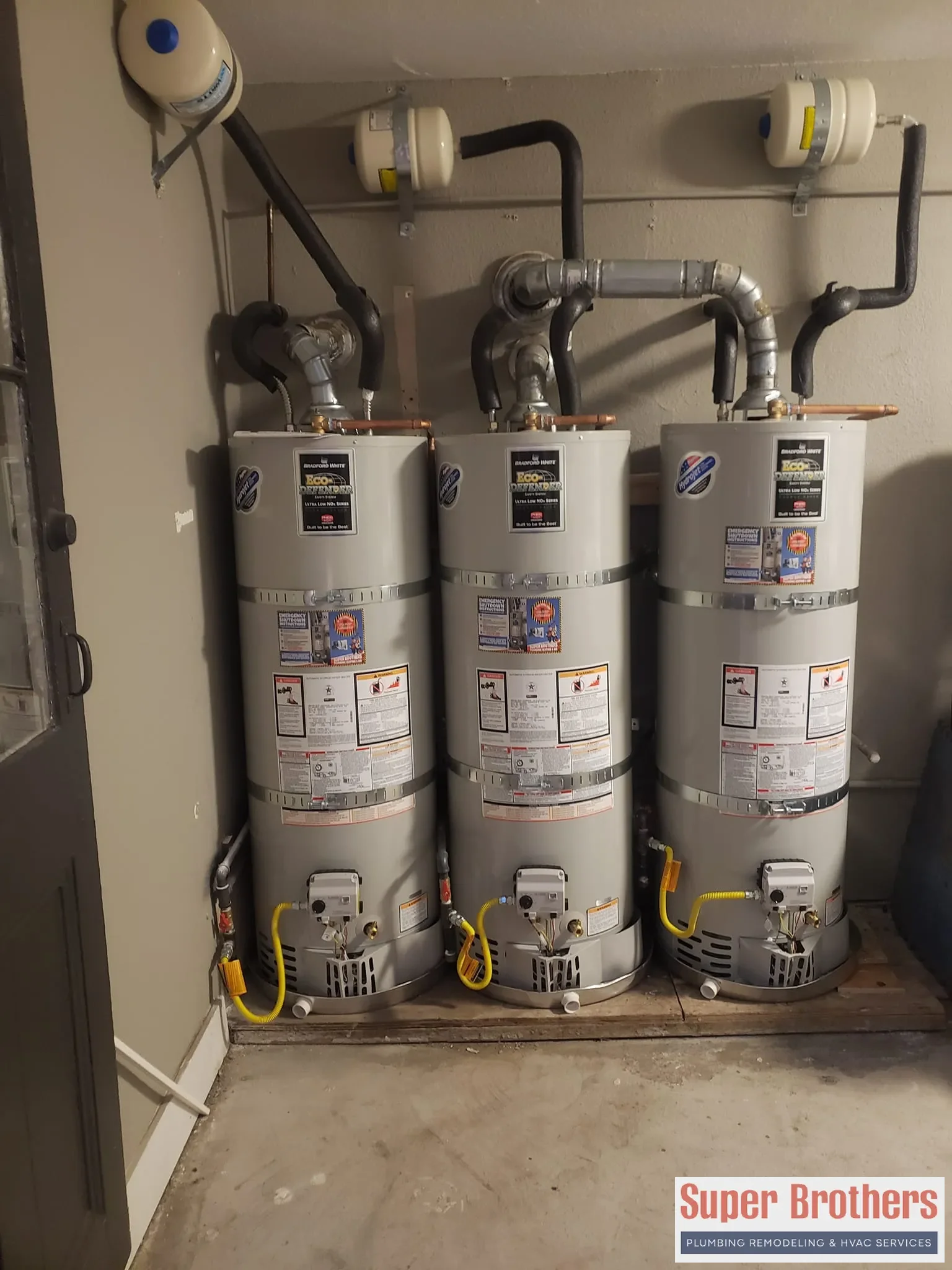 3 water heaters replaced