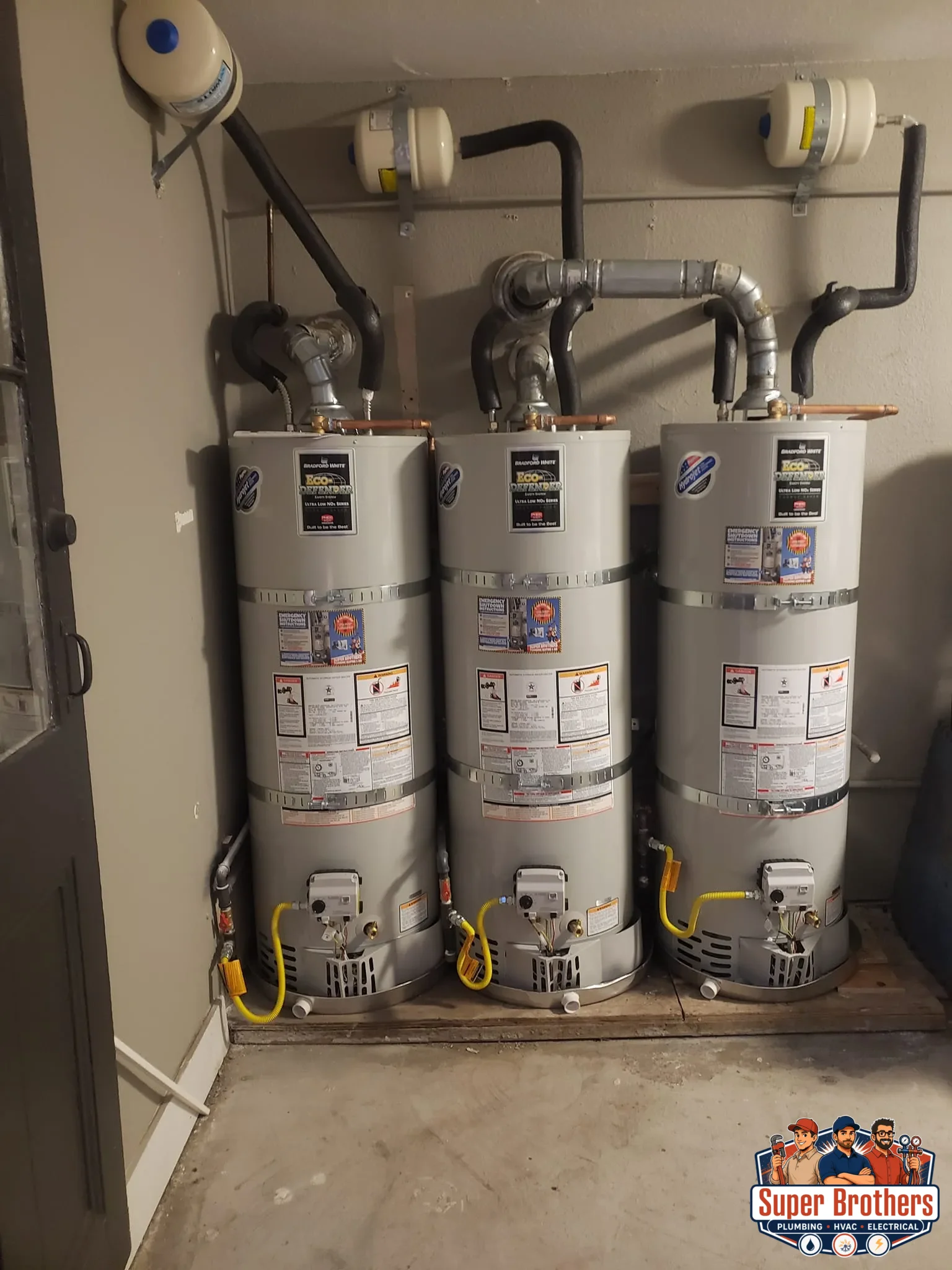 3 water heaters replaced