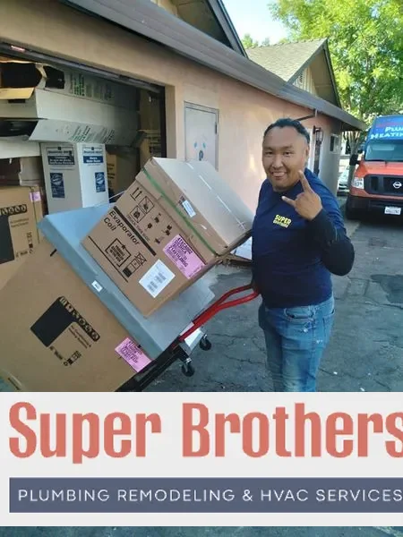 Technician marking off items on a plumbing inspection checklist