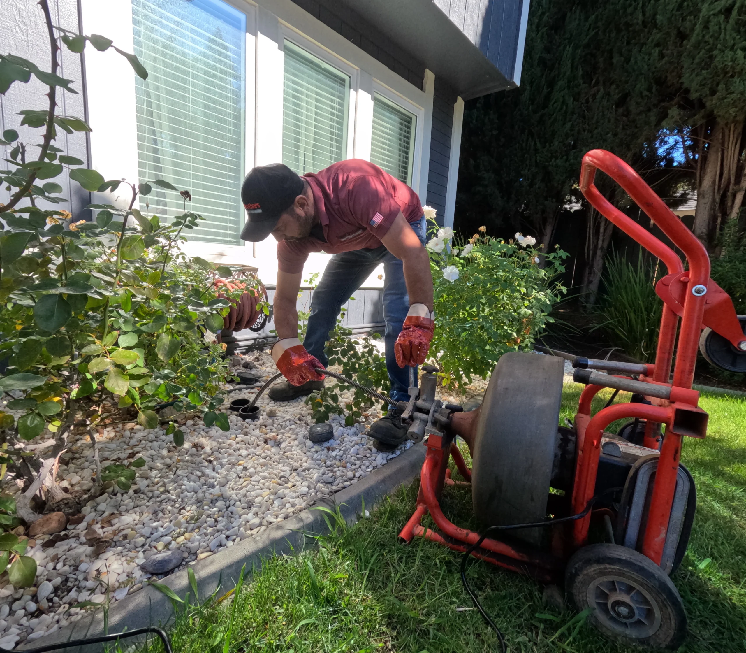 sacramento drain cleaning in progress