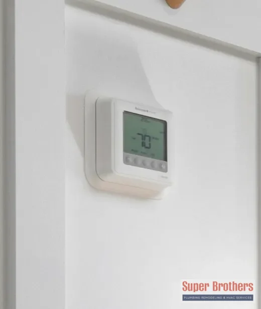 Homeowner adjusting thermostat settings for comfort and energy savings