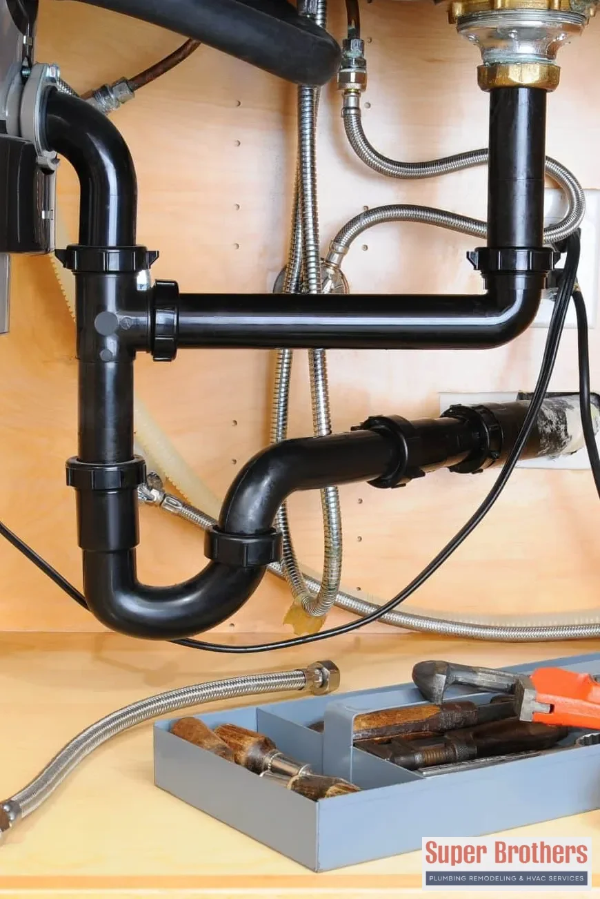 Sewer camera inspection showing a clogged residential line