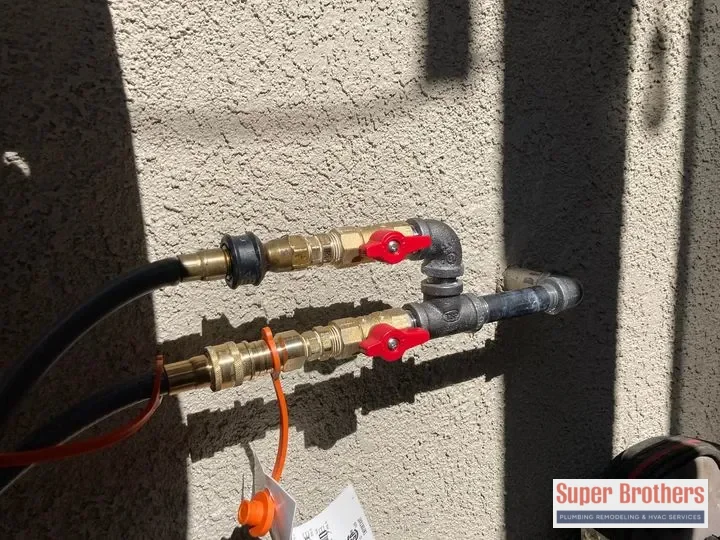 Propane gas line installation at a Sacramento area home