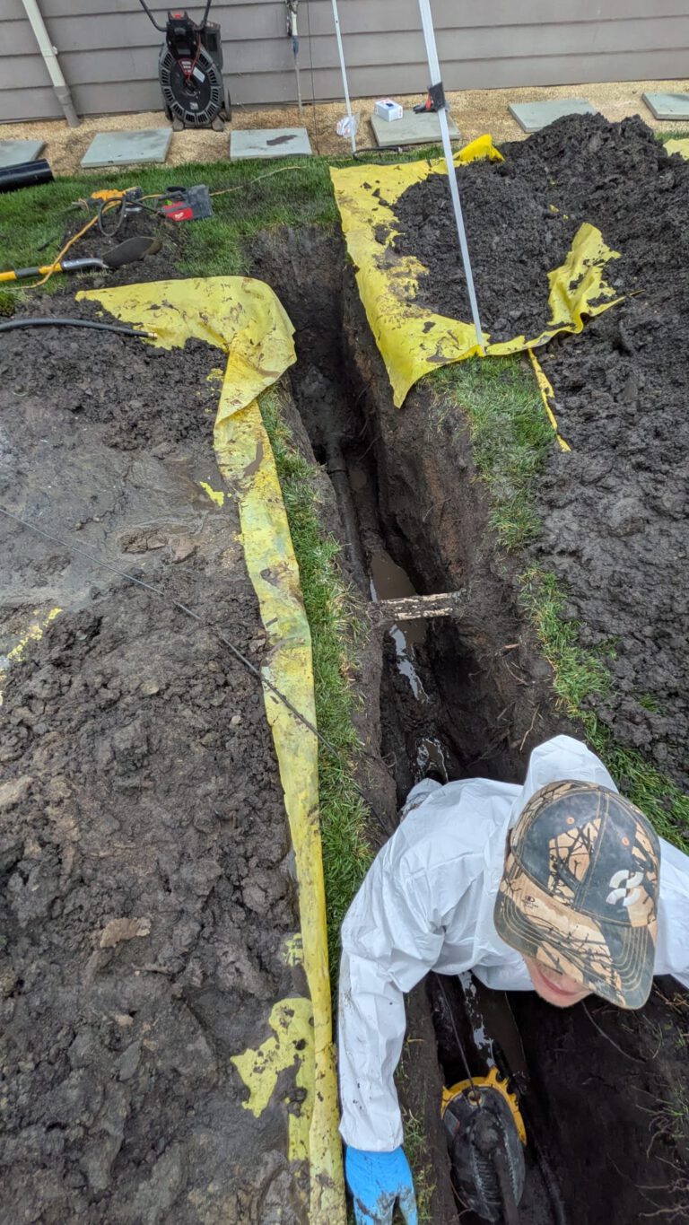 Replace sewer line