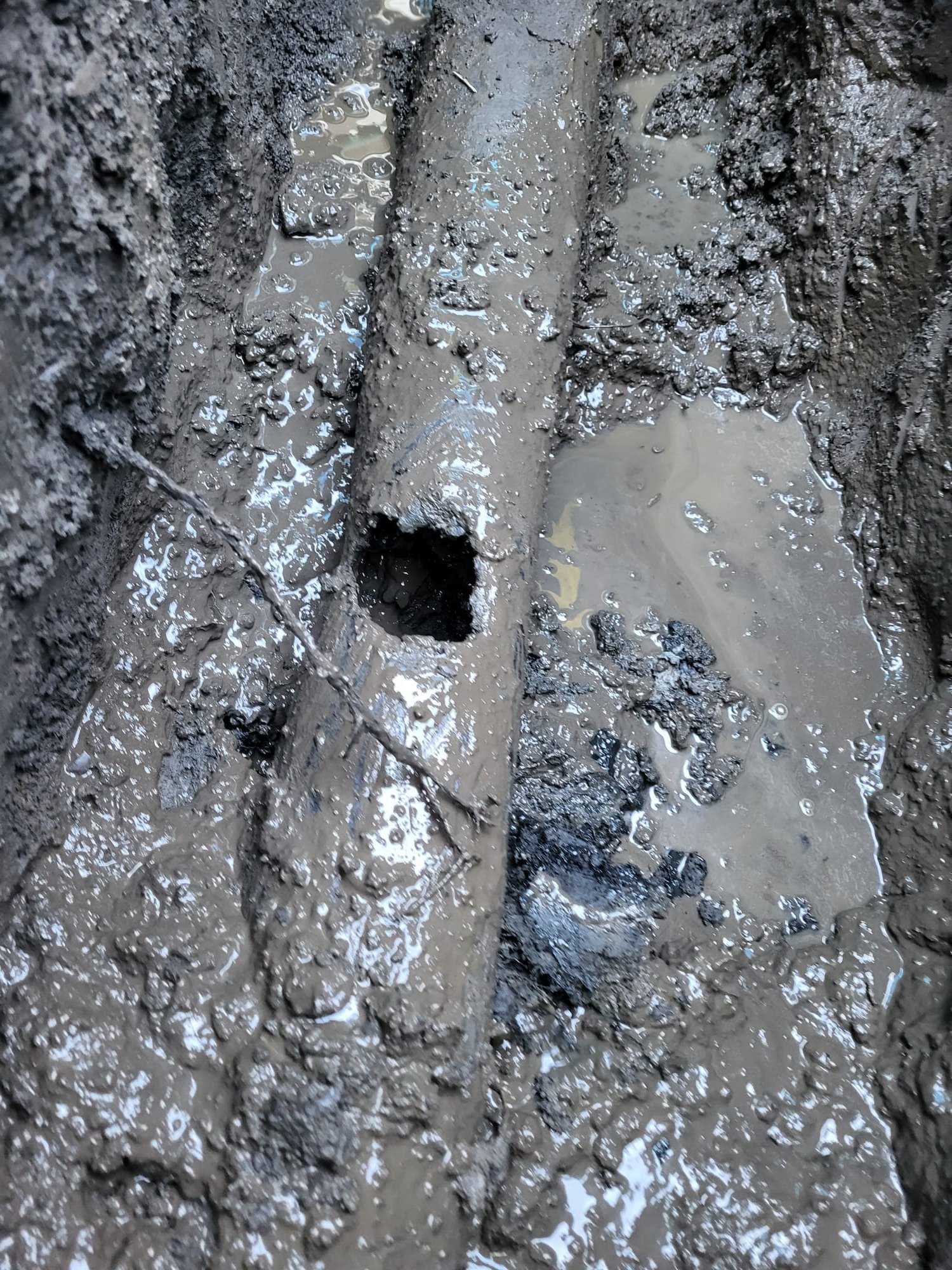 investigation to find a broken pipe