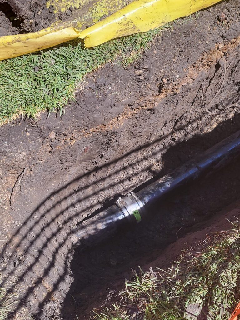 Replace sewer line