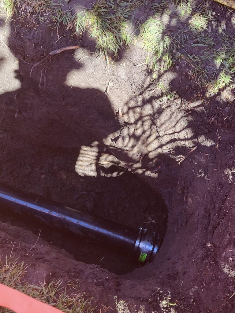 Replace sewer line