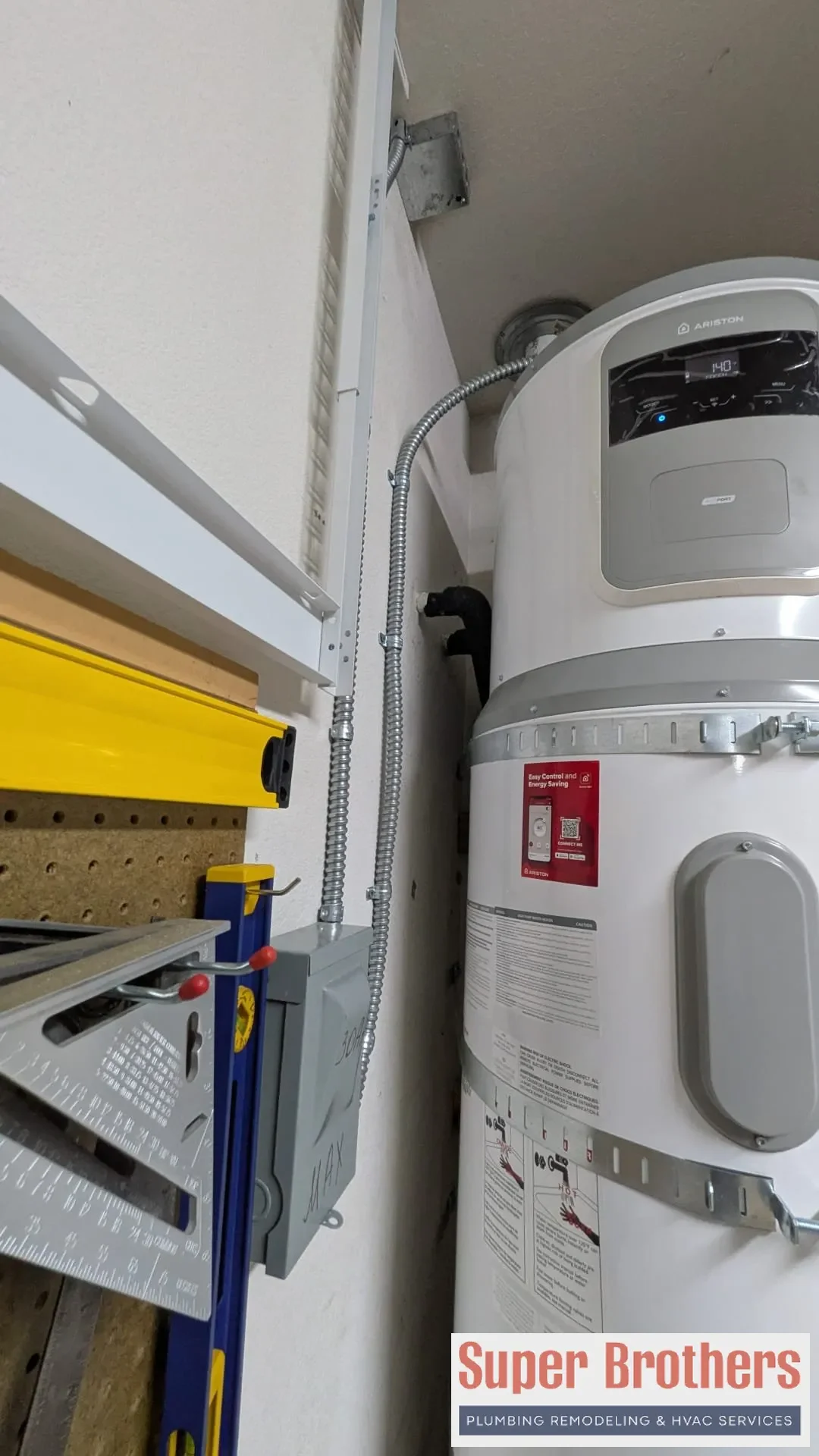 heat pump breaker switch installed on the wall