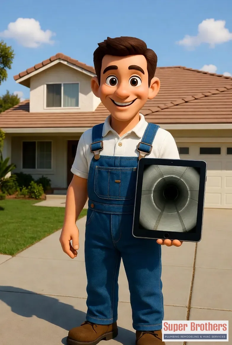 Cemera inspection after professional hydro-jetting in Sacramento California