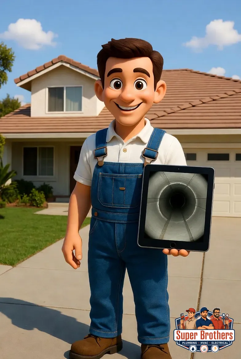 Cemera inspection after professional hydro-jetting in Sacramento California