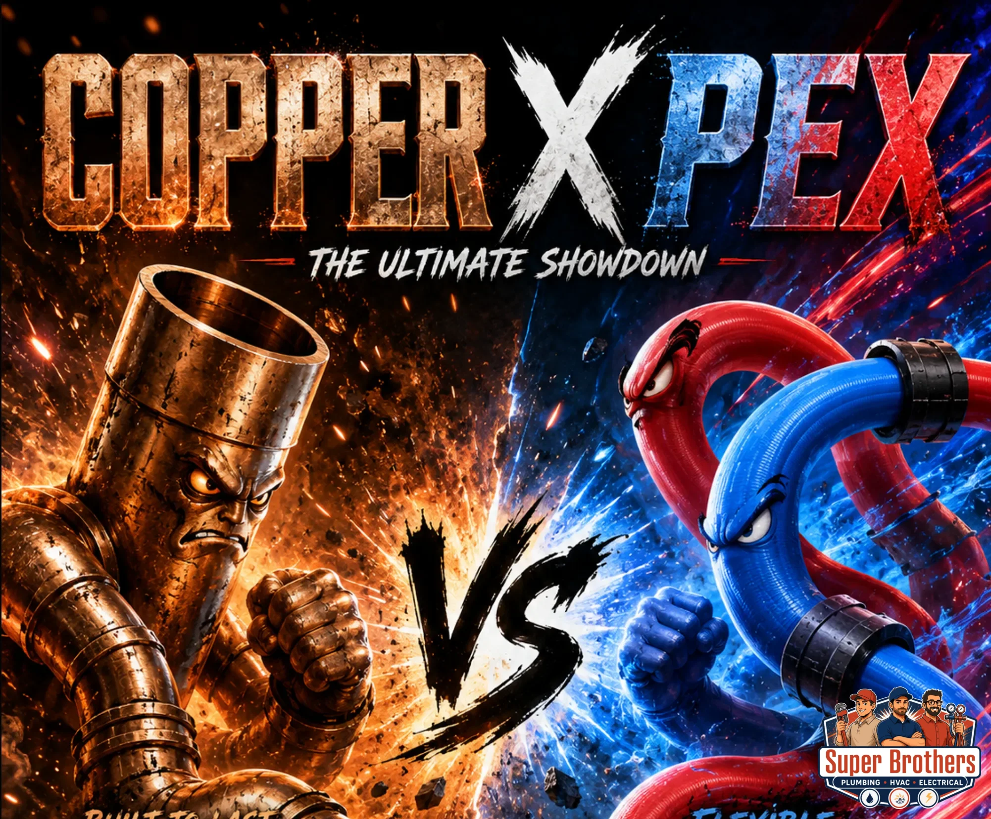 Copper vs Pex pipes inside a Northern California home