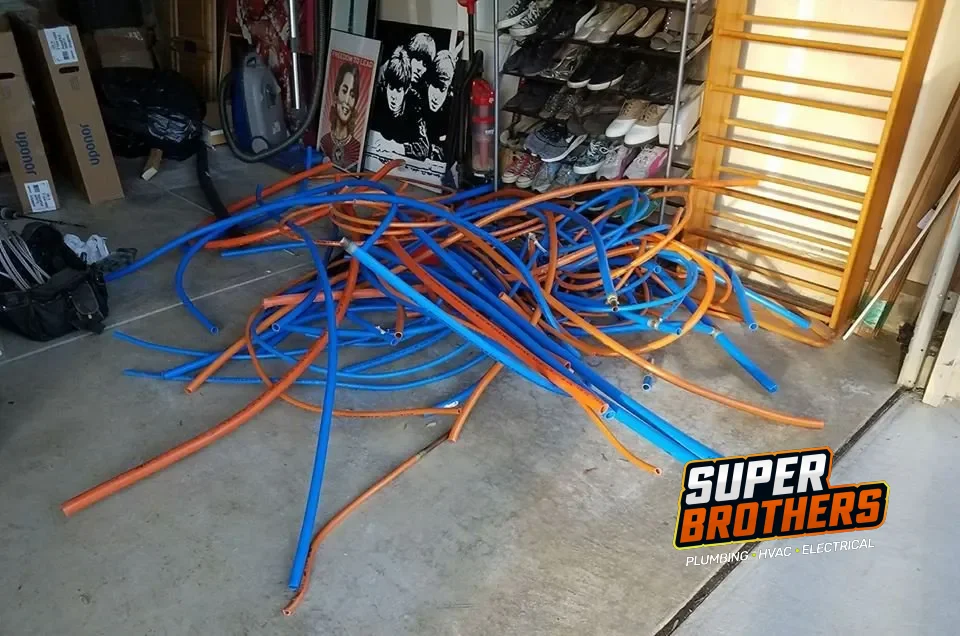 Kitec water supply pipes in a home