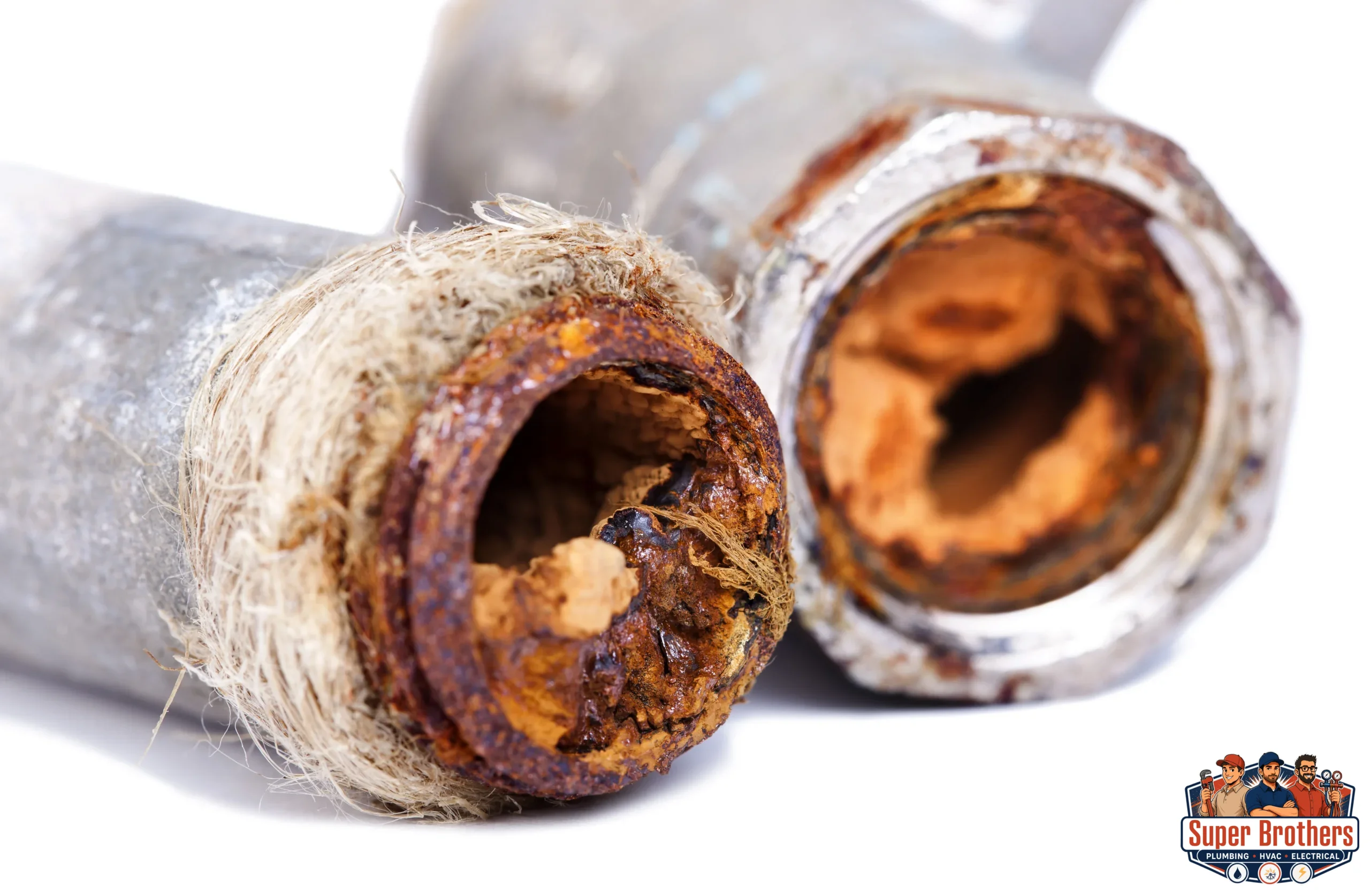 How to identify galvanized steel water pipes in an older home